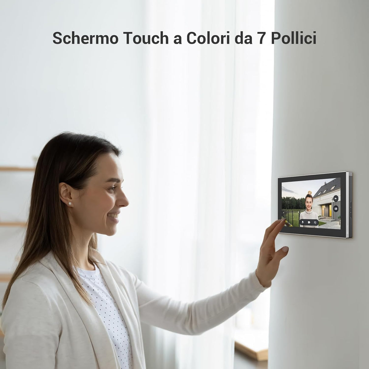 EZVIZ HP7 2K Citofono Bifamiliare, 2 Schermi, WiFi, 7'' Touch Screen a Colori