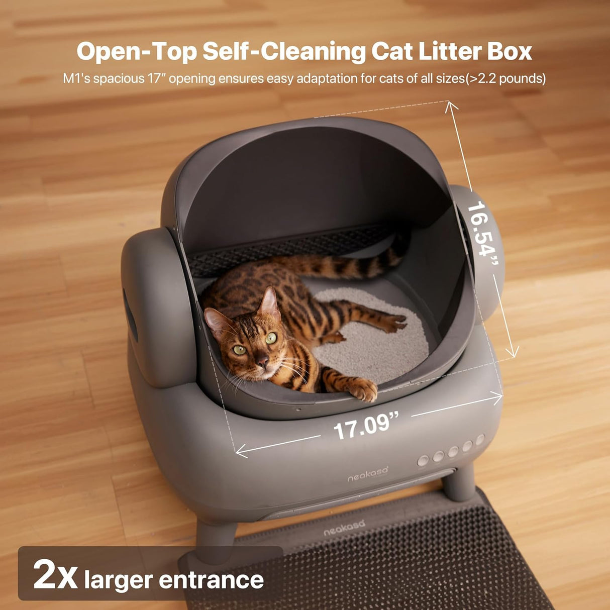 Neakasa M1 Lettiera Gatto Autopulente con App, Anti-Odore, per più Gatti